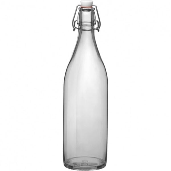 BORMIOLI ROCCO GIARA GLASS BOTTLE 33-3/4 OZ CLEAR